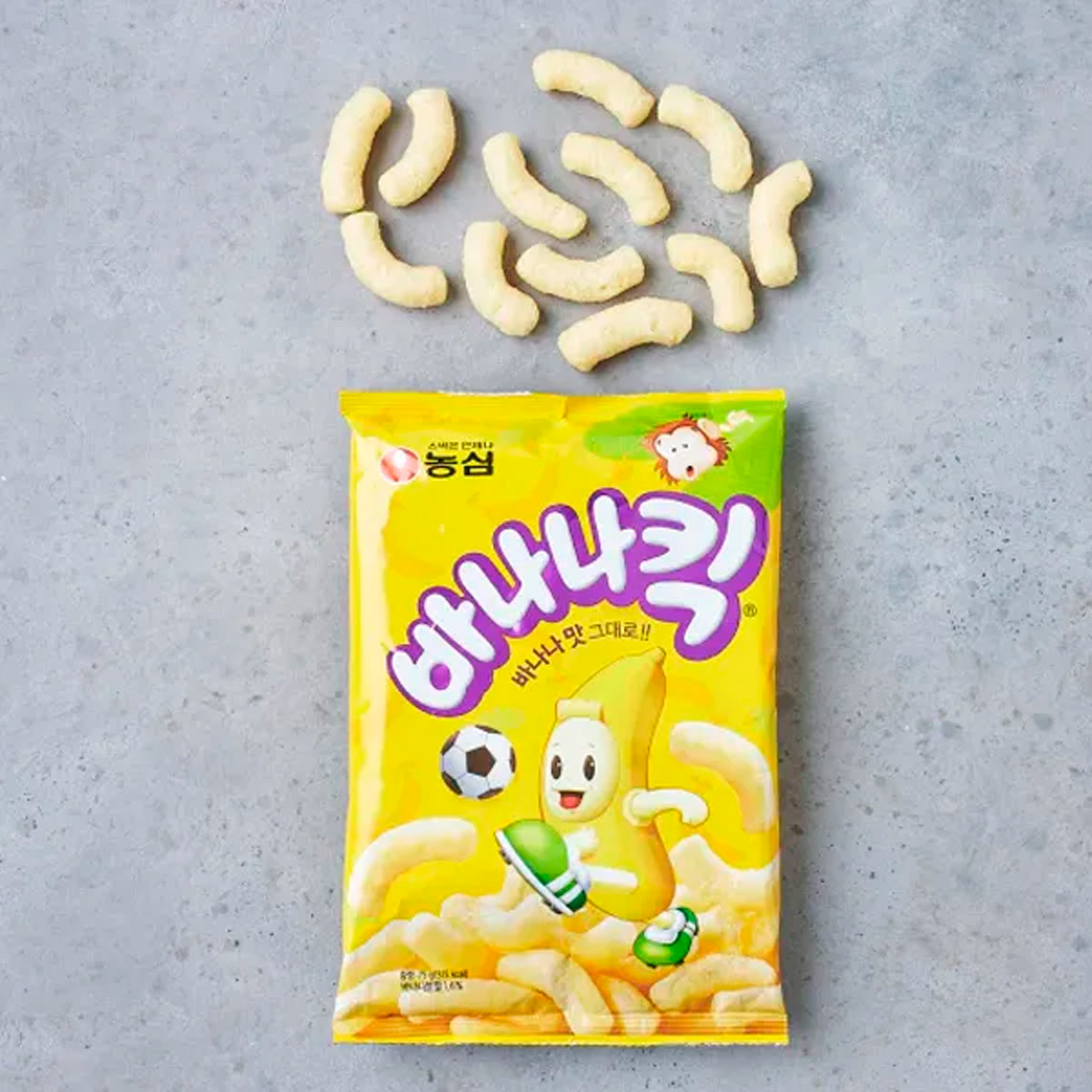 Banana Kick Botana Coreana Nongshim 45g (20pz)