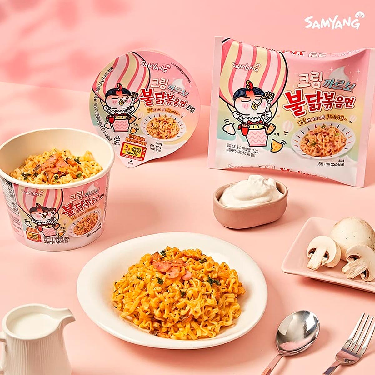 Ramen Picante Cream Carbonara Buldak 140g (40pz)