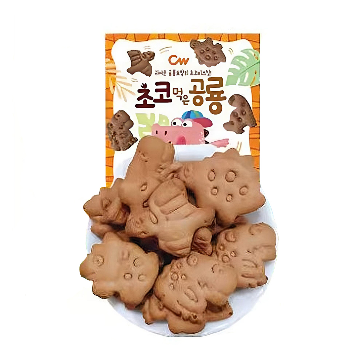 CW GALLETAS DE DINOSAURIO SABOR CHOCOLATE CAJA 60G (10 PZS)