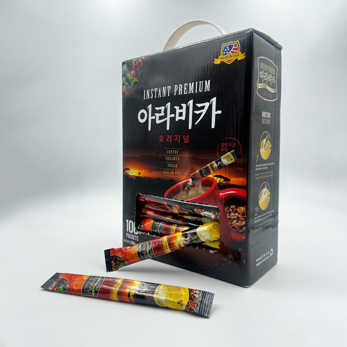 Café Instantáneo Arabica Original Mazel 1.2kg (100 sobres) / 8 cajas