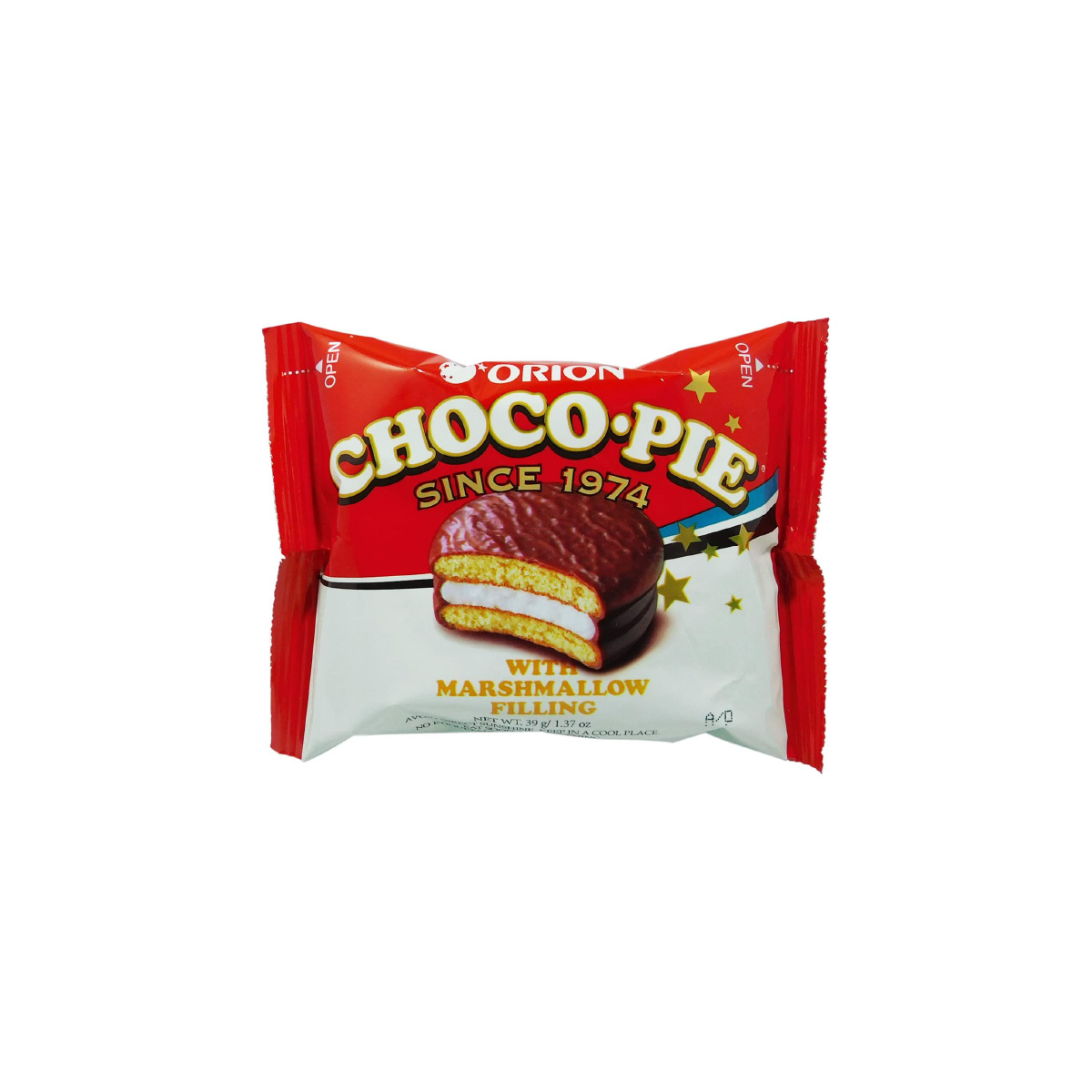 Galleta con Malvavisco ChocoPie Orion 12 pzs. 468g  (Caja Master con 8 cajas)