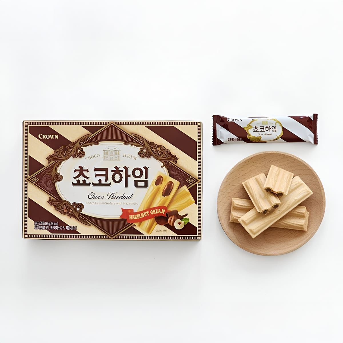 Galletas sabor Chocolate y Avellanas CROWN 284g (12 pzs)