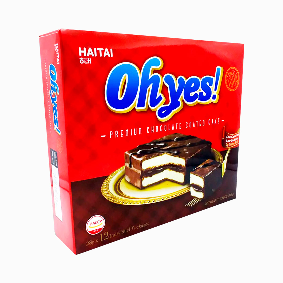 Pastelito de Chocolate Oh Yes! Haitai 12pzs 336g (Caja 10 pzs)