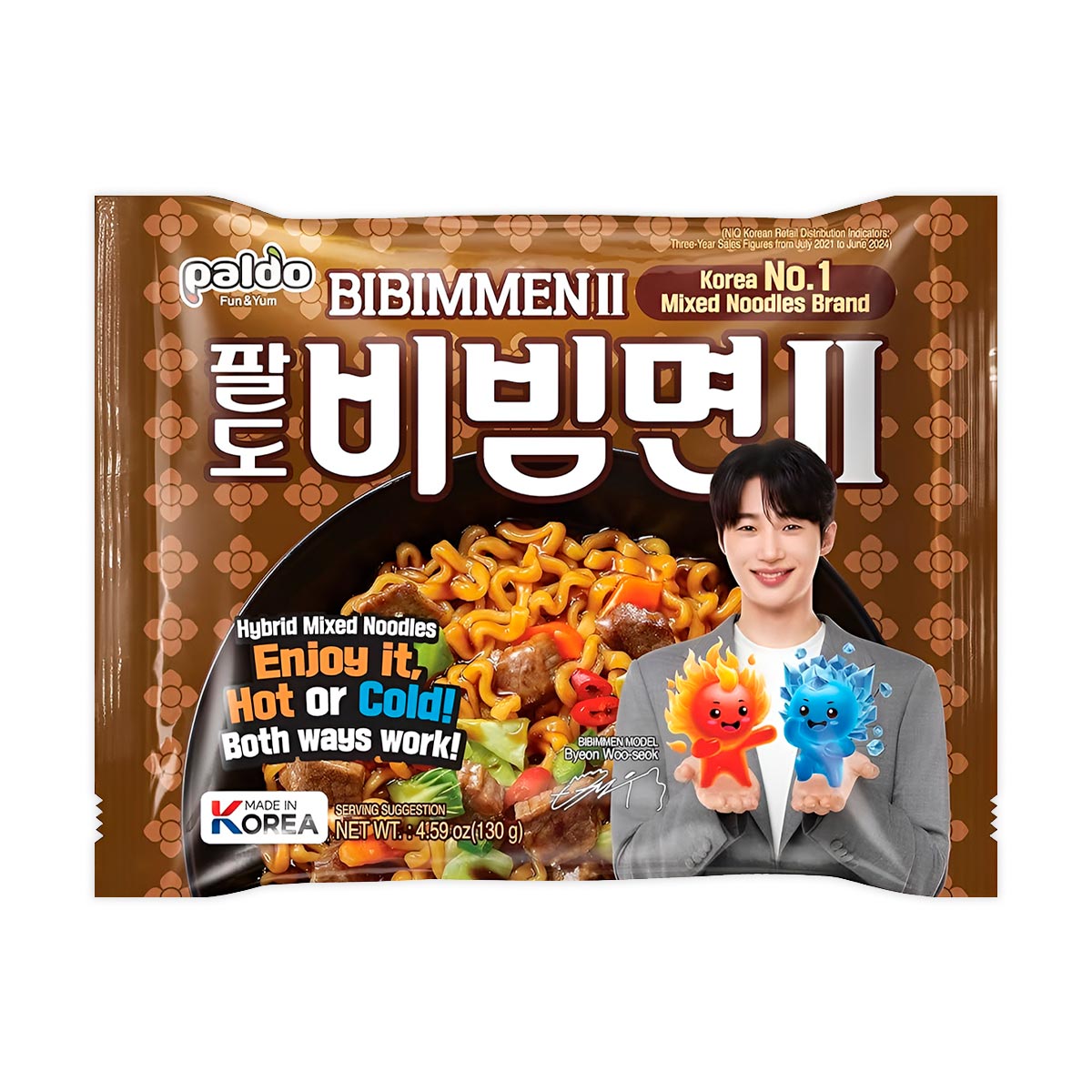 Paldo Bibimmen II Ramen Salteado Picante Bolsa 130g (16 piezas)