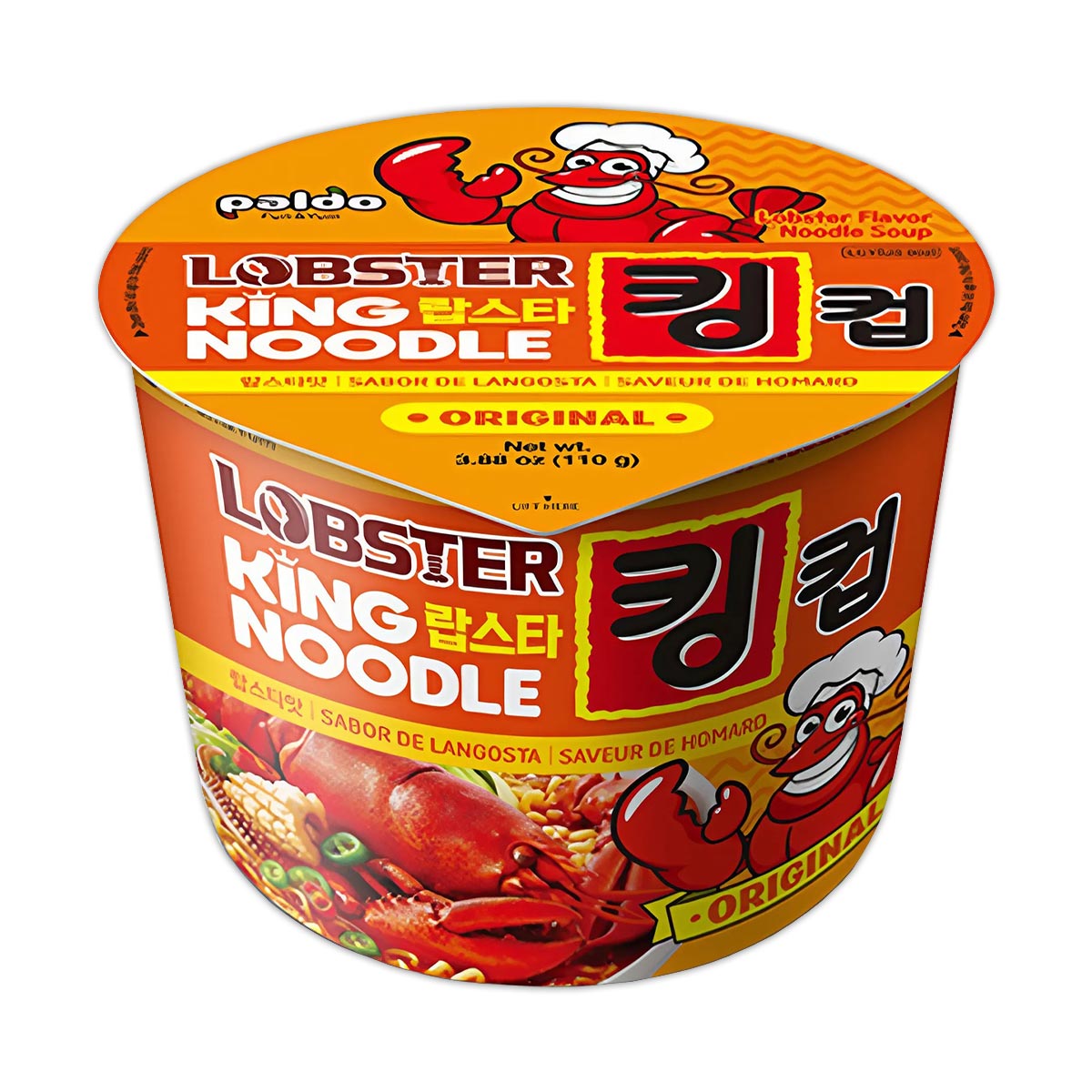 Ramen sabor Langosta en Tazón 110g Paldo (6 pzs)