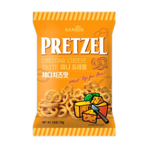 Pretzel Coreano Sabor Queso Cheddar Samjin 70g (24 pzs)