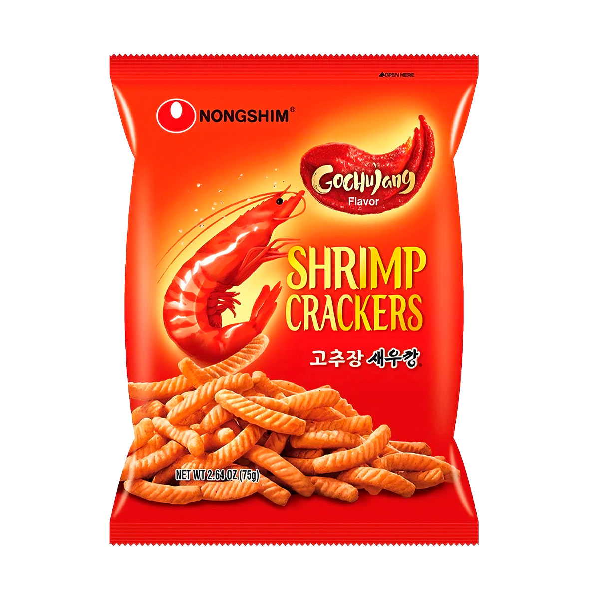 Botana de Camarón sabor Gochujang Nongshim 75g (20pz)