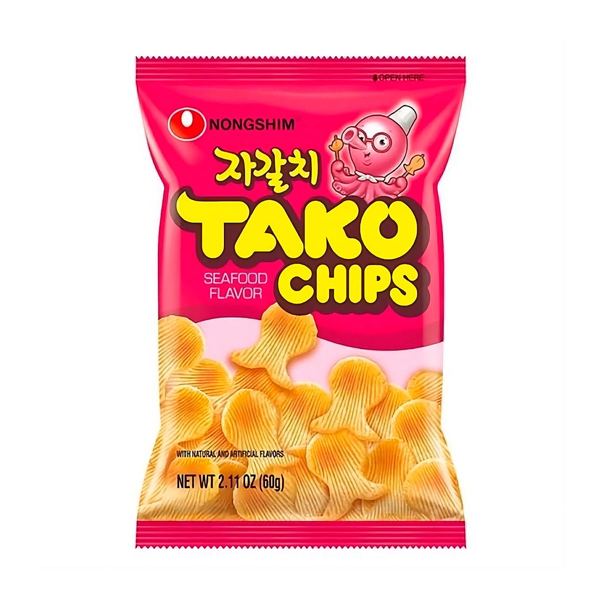 Tako Chips Botana de Mariscos Nongshim 60g (20 pzs)