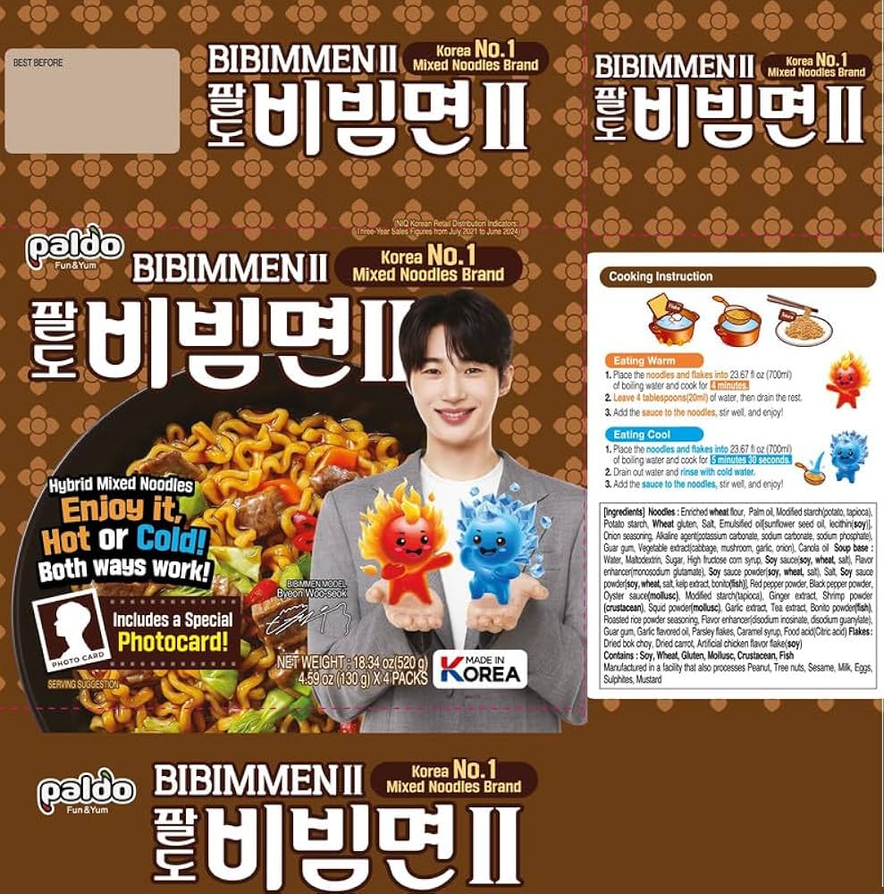 Paldo Bibimmen II Ramen Salteado Picante Bolsa 130g (16 piezas)