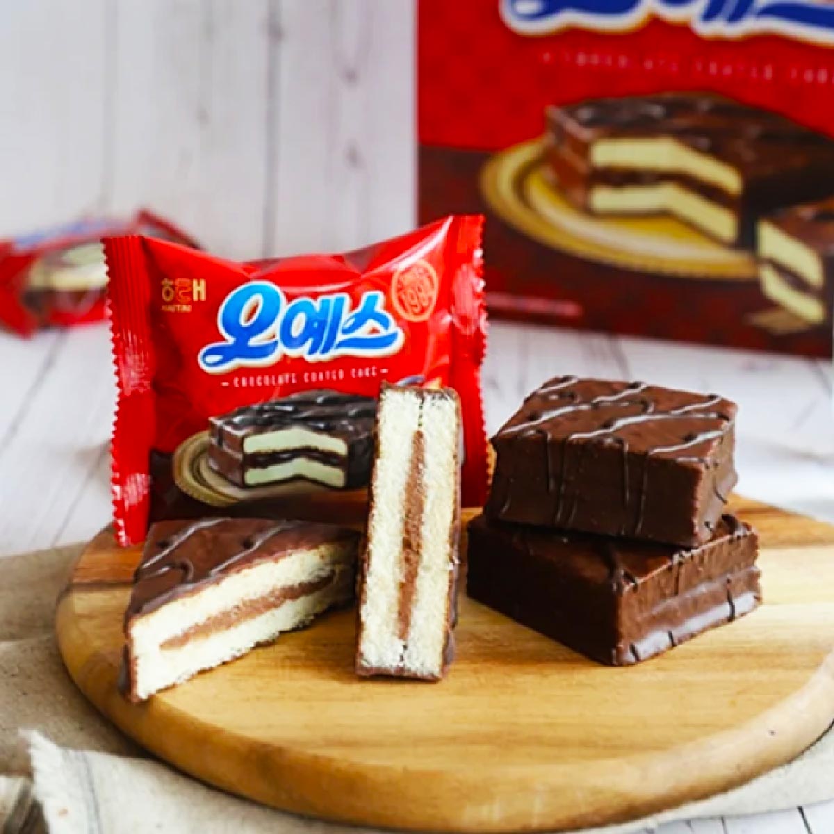 Pastelito de Chocolate Oh Yes! Haitai 12pzs 336g (Caja 10 pzs)