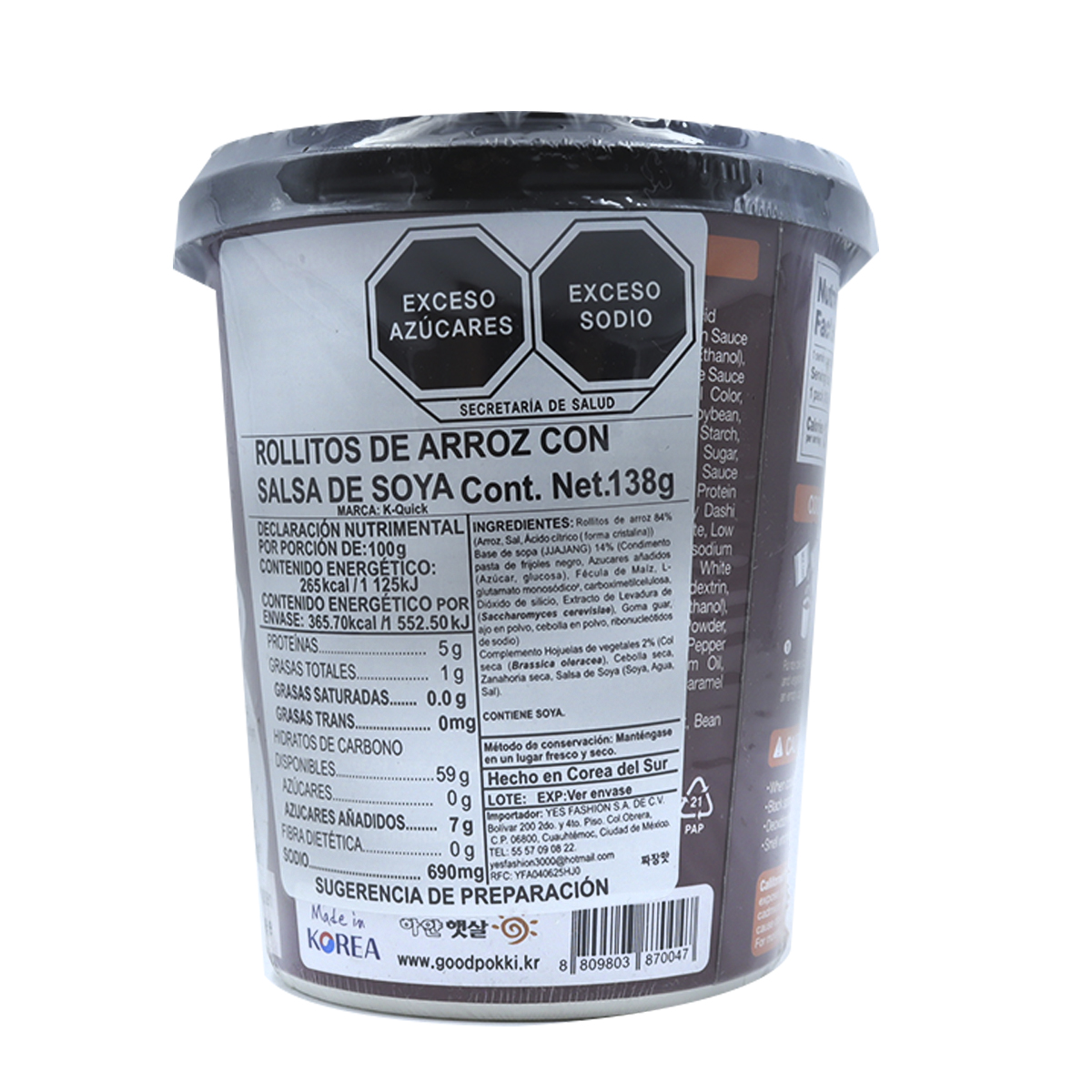 Topokki Jjajang K-Quick 138g (12 pzs)