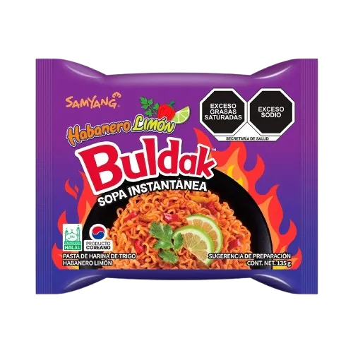 Ramen Picante Habanero-Limón Buldak 140g (20 pzs