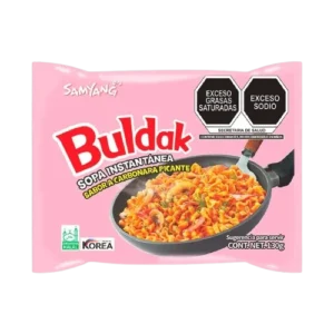 Ramen Carbonara Picante Buldak 130g (20 piezas).