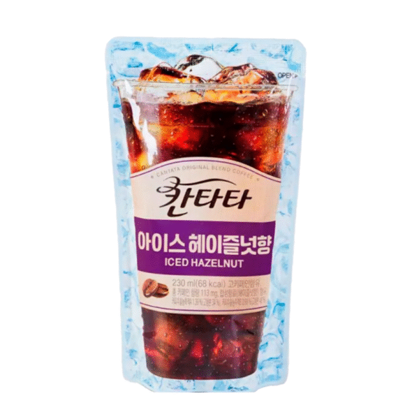 CANTATA BEBIDA CAFE COREANO SABOR AVELLANA BOLSA 230 ML (10 PZS)