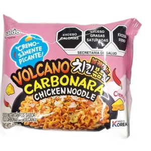 Paldo Volcano Ramen Sabor Pollo Picante Carbonara 130g (20 pzs)