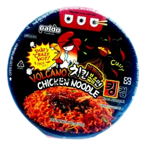 Paldo Volcano Chicken Noodle 105g 6pz - Sopa Instantánea Coreana Extra Picante Sabor Curry