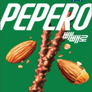 Pepero Almendras Lotte (40 pzs) – Galleta Coreana con Chocolate y Almendras Tostadas