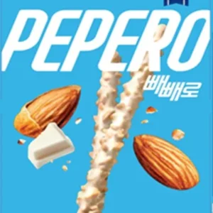 Pepero Chocolate Blanco Almendras Lotte (40 pzs) – Galleta Coreana con Chocolate Blanco y Almendras