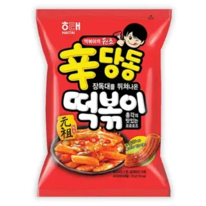 Botana de trigo sabor Sindandong Tteokbokki Picante Haitai 110g (24 pzs)