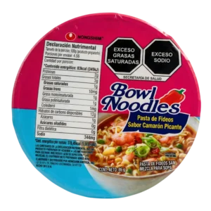 Nongshim Bowl Noodles Camarón Picante 86g 12pzs – Ramen Coreano Sabor Camarón Picante en Bowl 12pzs