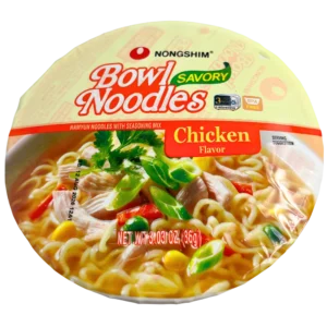 Nongshim Bowl Noodles 12pzs Savory Chicken Flavor 86g – Ramen Coreano Sabor Pollo en Bowl 12pzs