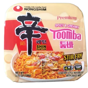 Nongshim Premium 6pz Toomba Shin Ramyun Spicy & Creamy Stir Fry Bowl 106g – Ramen Salteado Picante y Cremoso 6pz
