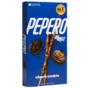 Pepero Choco Cookie Lotte 39g – Galleta Coreana con Crema de Chocolate y Trocitos de Galleta