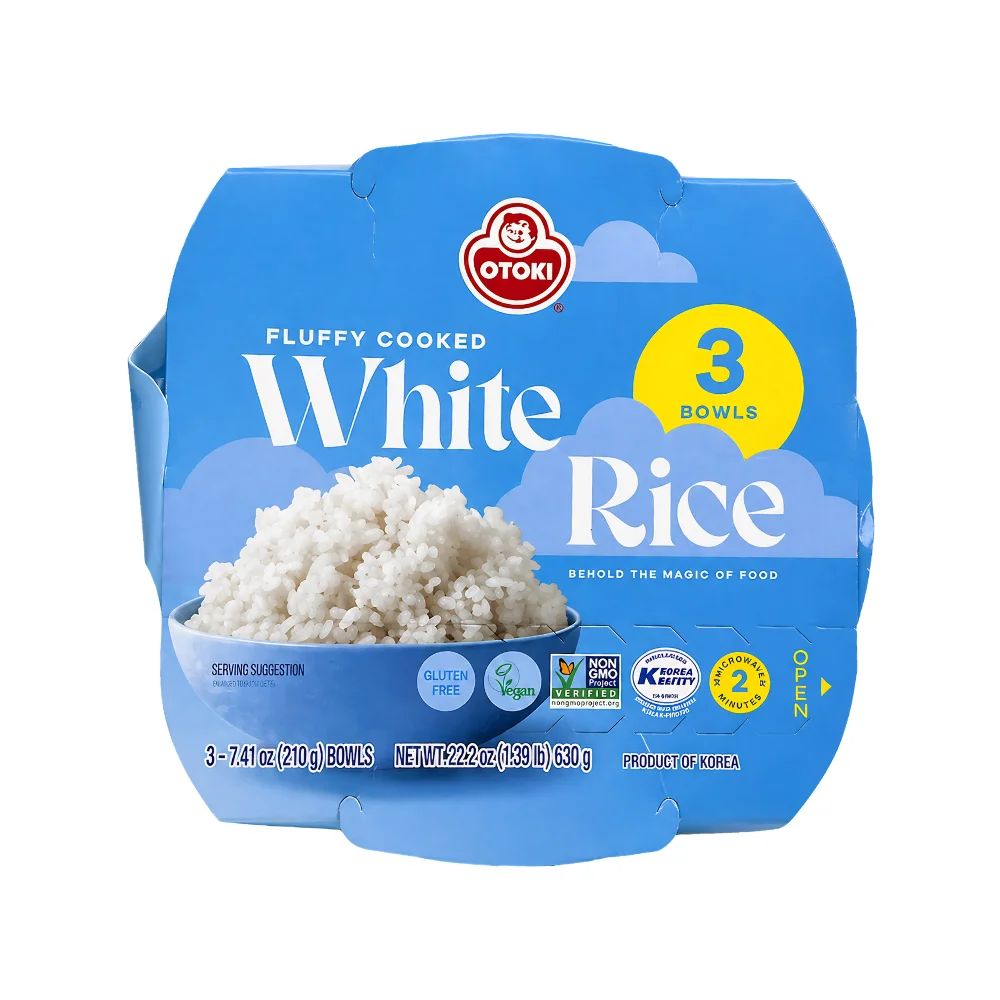 Arroz Blanco Cocido Otoki (Pack 3 Bowls) 630 g  (18 pzs)
