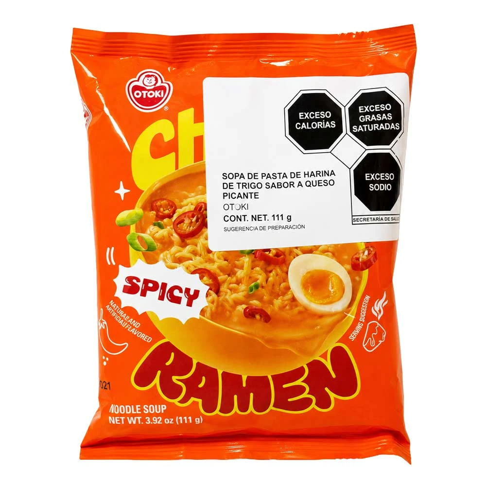 Cheesy Ramen Queso Picante Otoki 111 g (32 pzs)