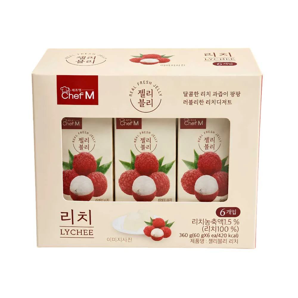 Jelly Vely Lichi 360g (12 piezas)