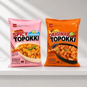 Pack Doble Sabor Wang Topokki (Original + Carbonara) 10 Piezas