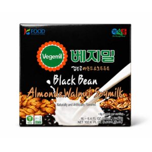 Vegemil Black Almendra y Nuez 190ml – Paquete con 16 Piezas