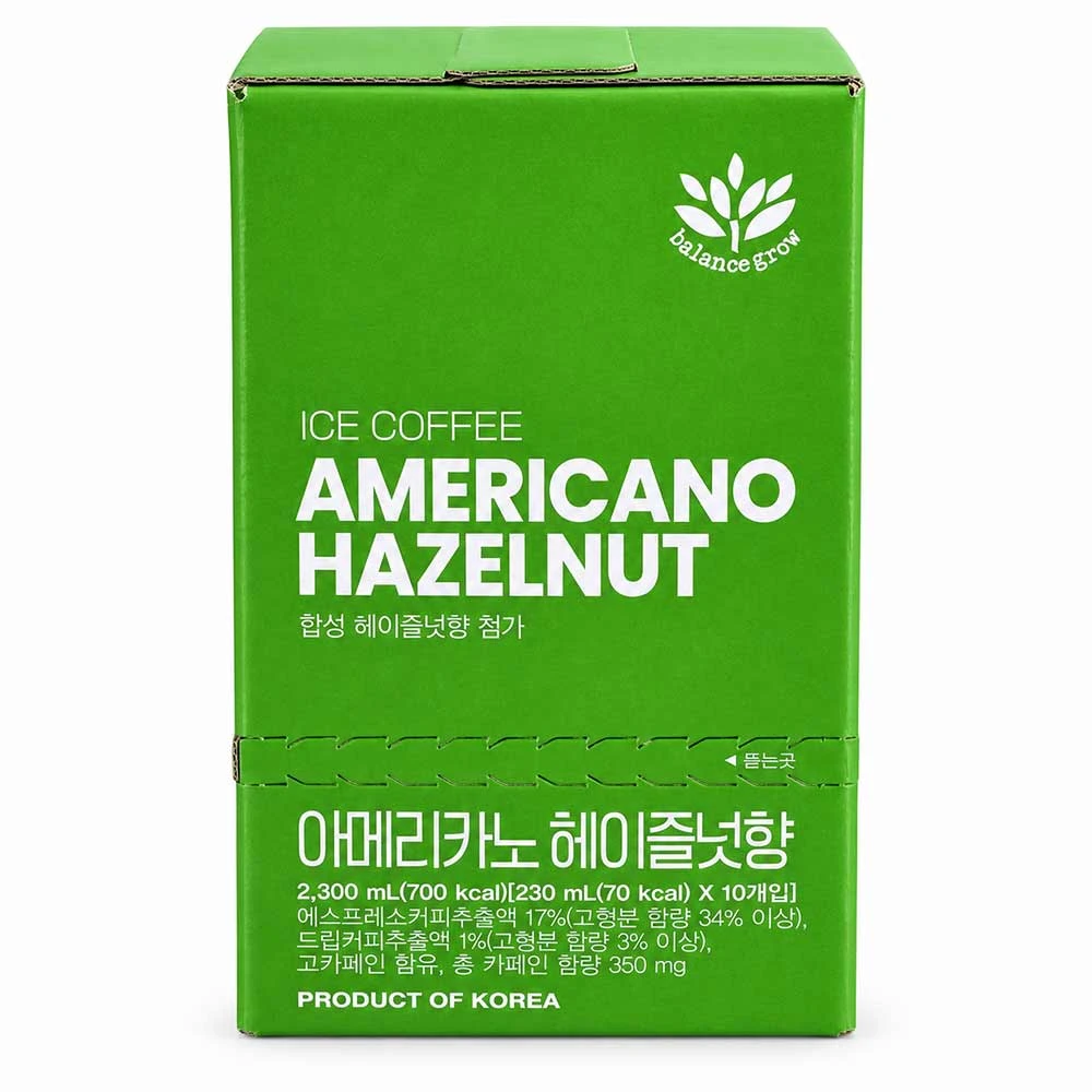 Balance Grow Café Americano Sabor Avellana 230 ml (10 piezas)